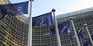 EU flags at the European Commission