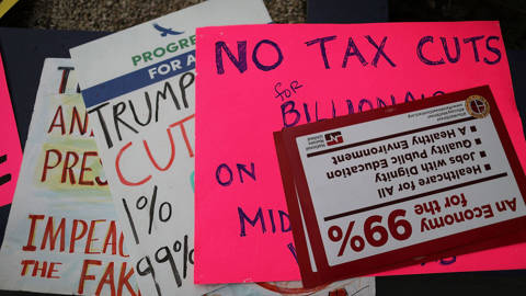 Getty Images anti-tax placards