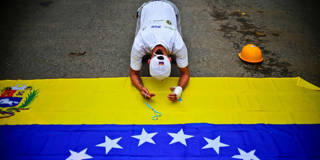 venezuela protest flag