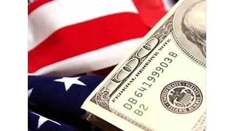 American flag hundred dollar bill