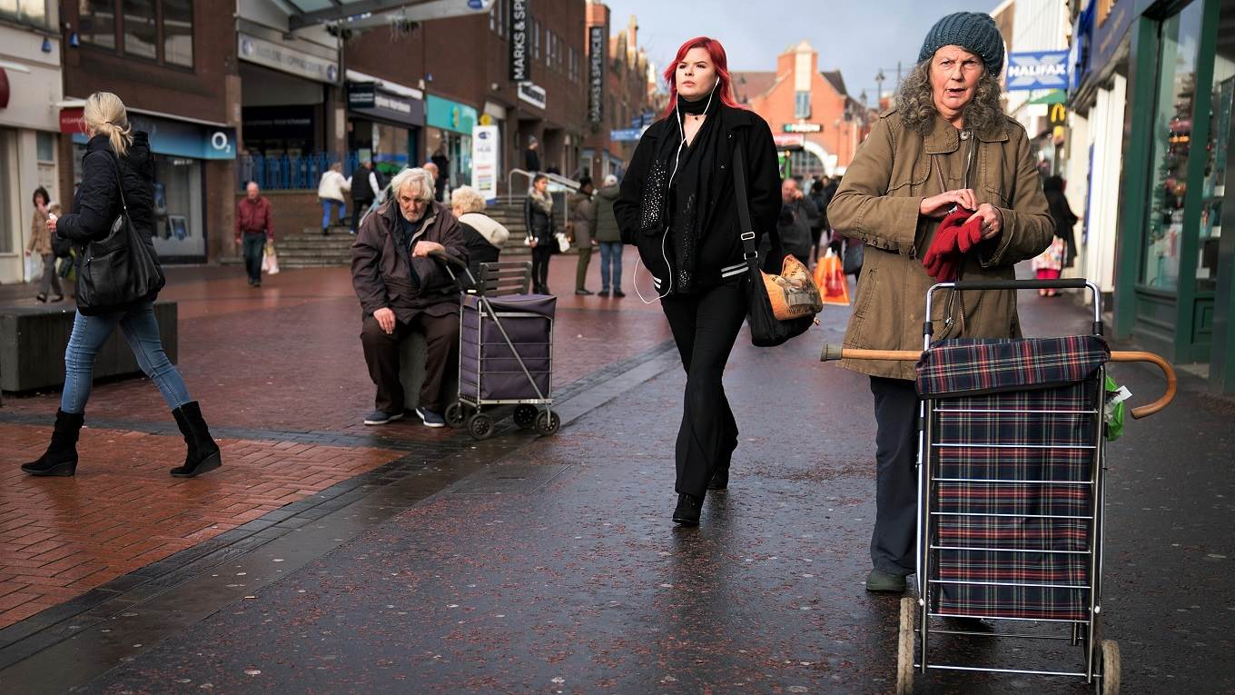 People shop in the centre of Walsall