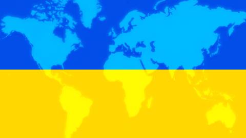 Ukraine flag world