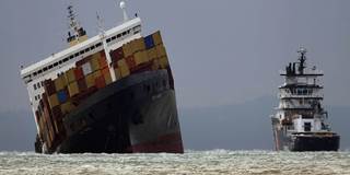 sinking cargo ship