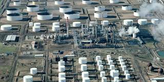 Oil refinery and petroleum storage tanks in Edmonton