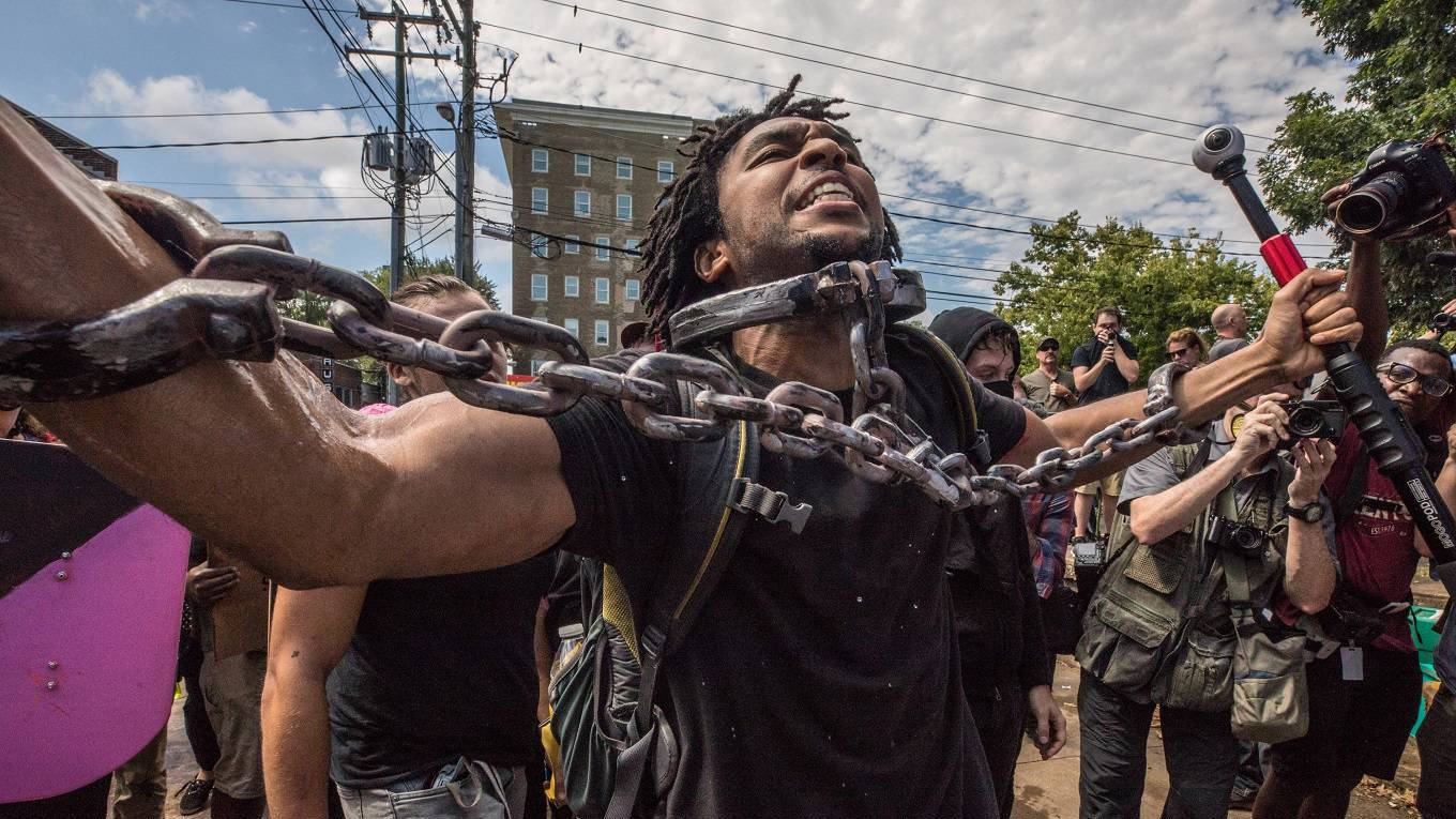 Black Lives Matter counter protestors at the Unite the Right rally