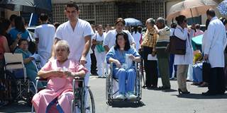 Patients of the Hospital Calderon Guardia in San Jose 