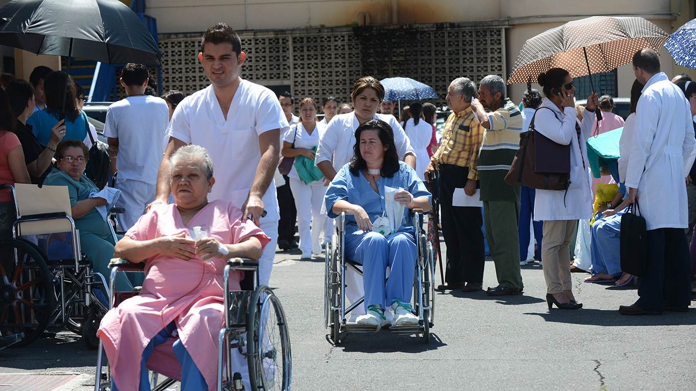 Patients of the Hospital Calderon Guardia in San Jose