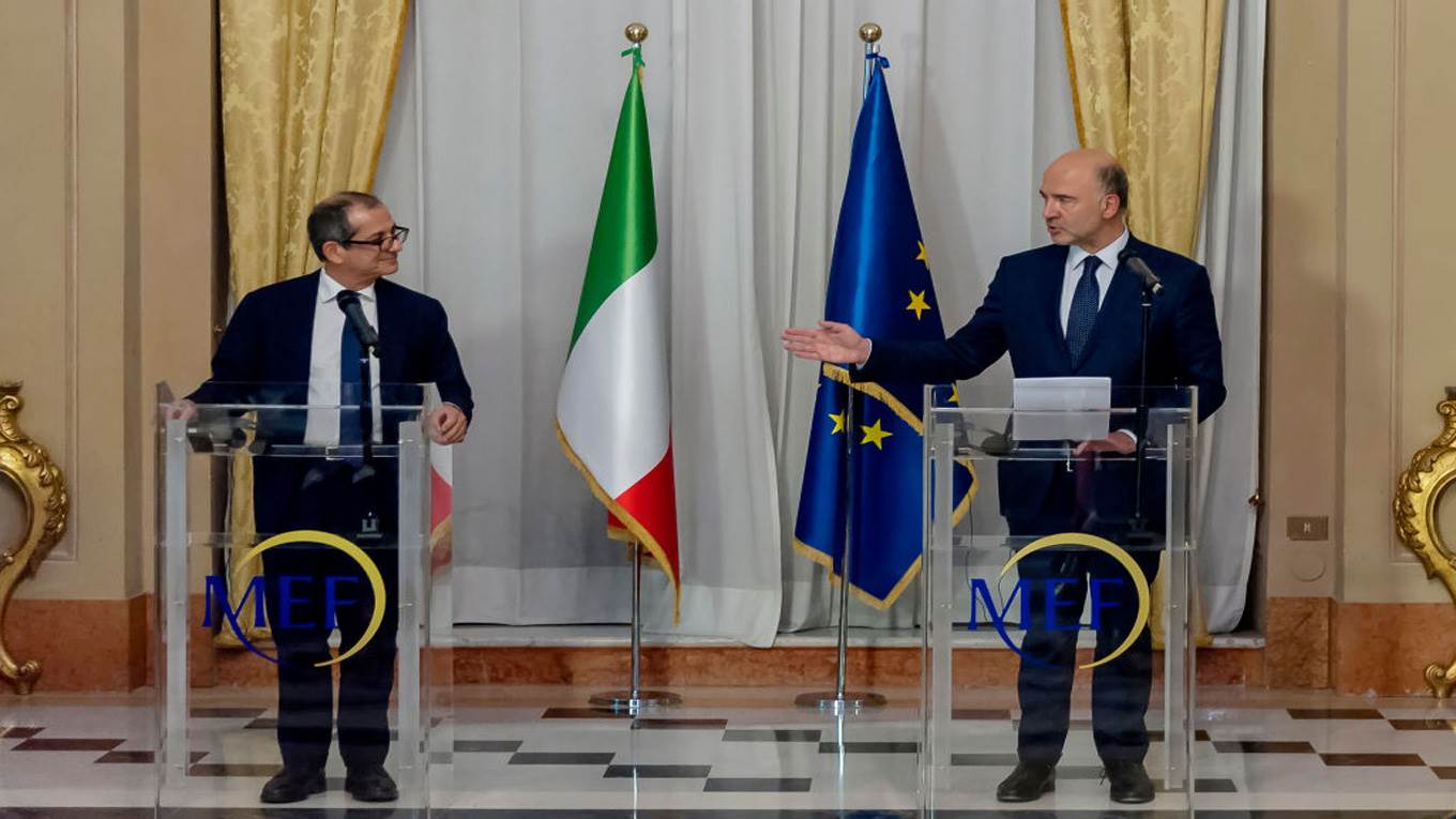 Giovanni Tria and European Affairs Commissioner