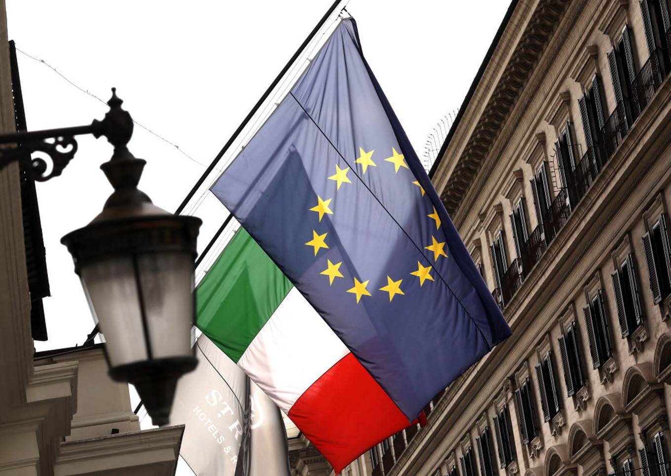 italy eu flags