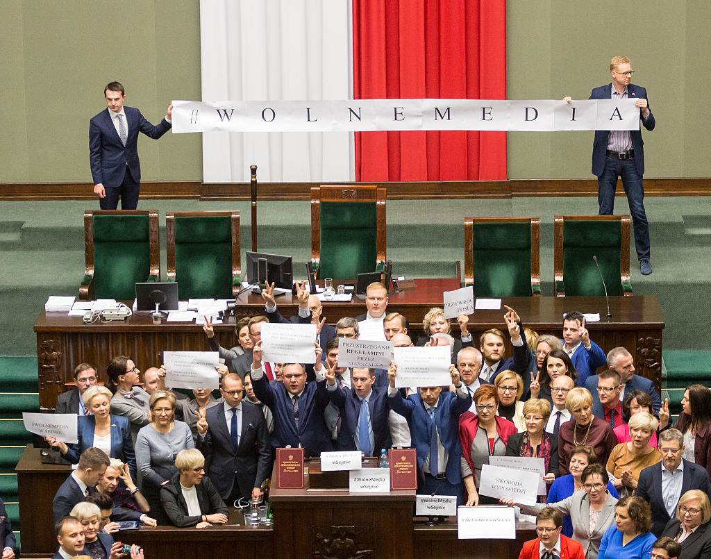 Free media occupy sejm protest poland