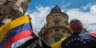 venezuela flag protest