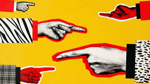 Composite collage of overlapping human hands and fingers arranged in layered formations, suggesting connection, interaction, and multiple intersecting choices or pathways.