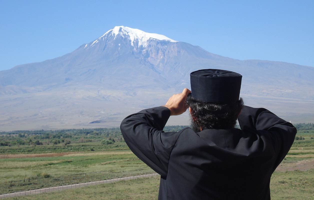 Armenian priest ararat mountain