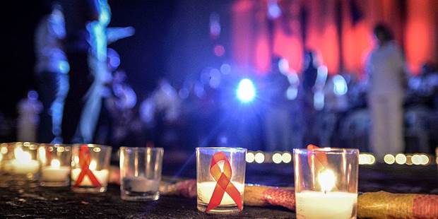 Aids candle lit memorial Manila