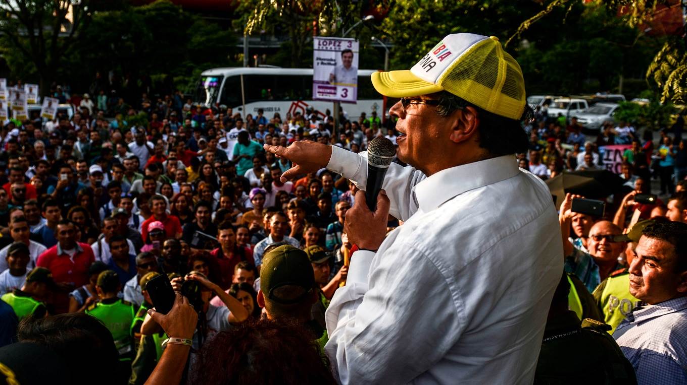 Colombian presidential candidate Gustavo Petro