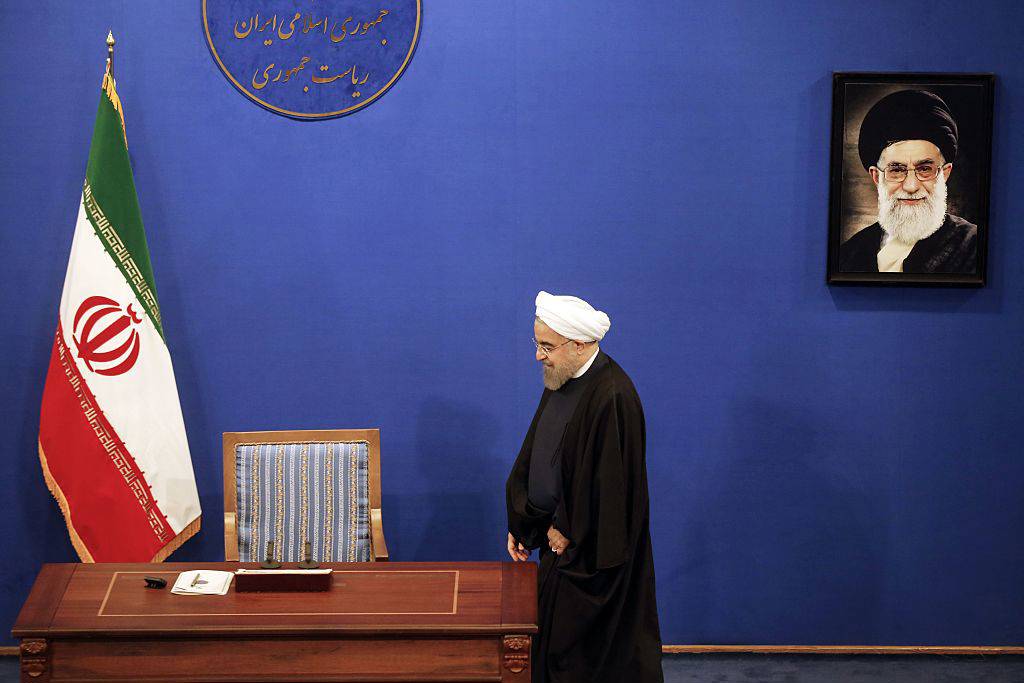 Hassan Rouhani press conference 1 yr anniversary of nuclear deal