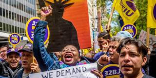 Minimum wage protest in New York
