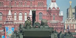 Russia victory parade tanks