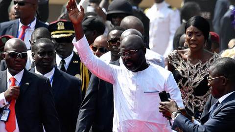 Liberia's president-elect and former football star George Weah