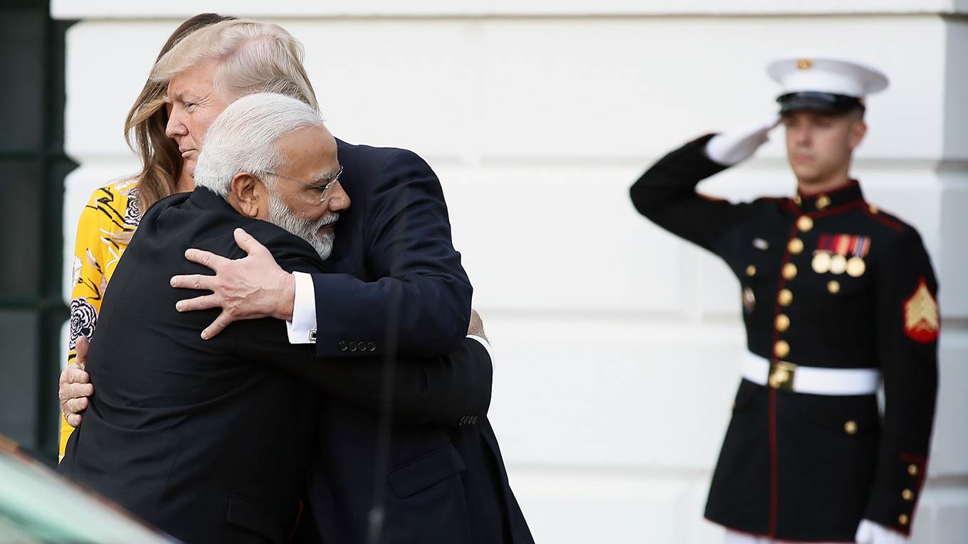 Trump and Modi meeting