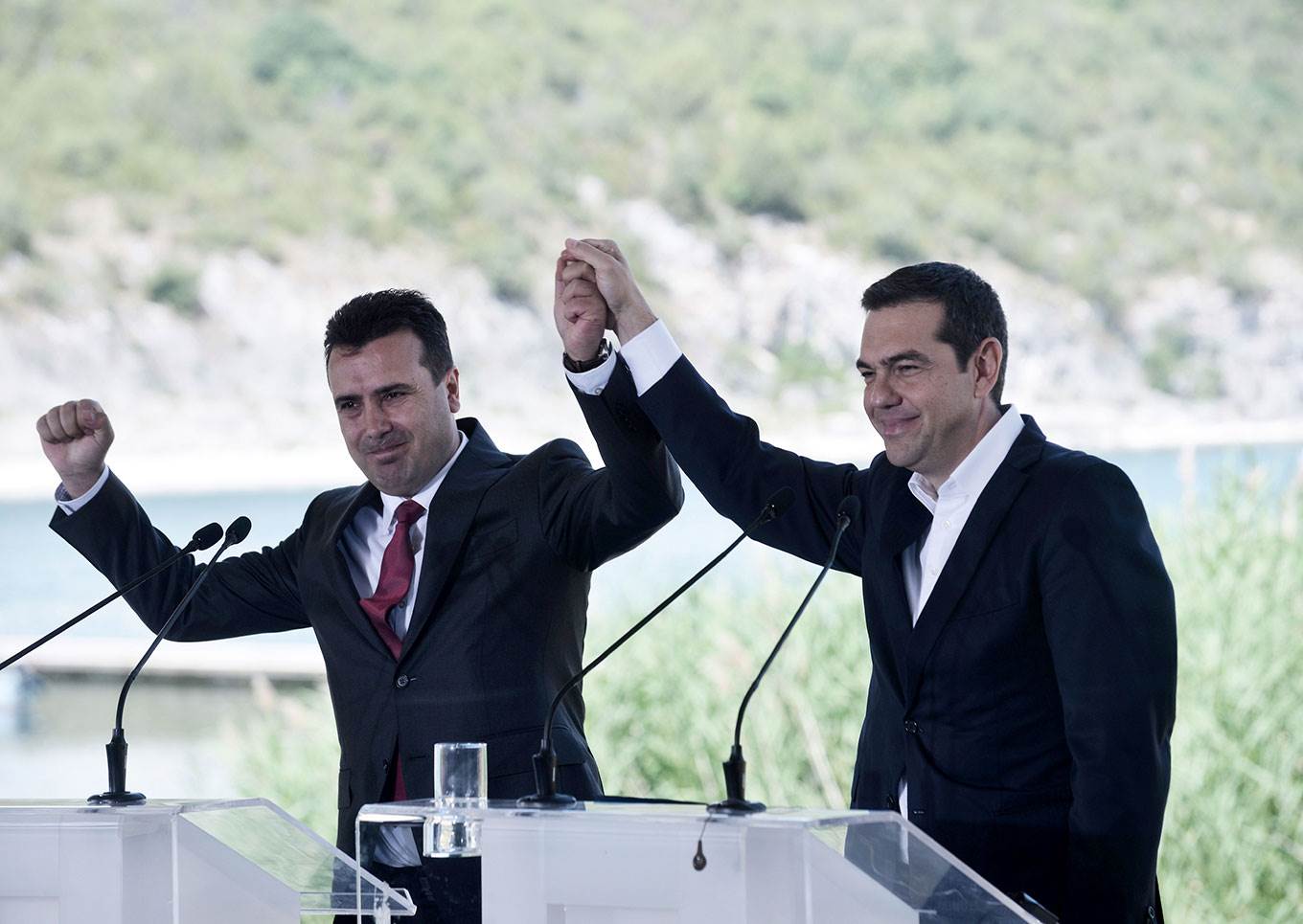 leaders greece macedonia agreement