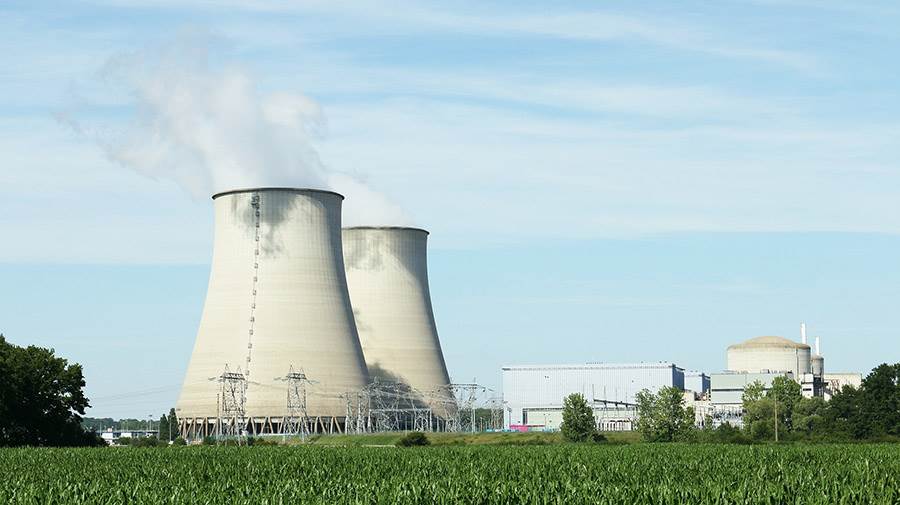 Nuclear energy silos.