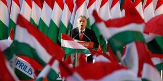 Hungarian Prime Minister Viktor Orban attends his Fidesz party campaign closing rally
