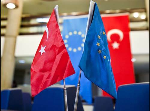 EU Turkey flags