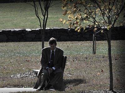 Depression man park