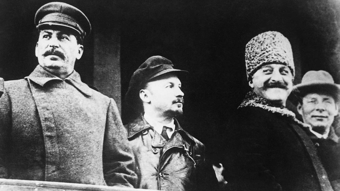 Leaders of the Russian Revolution in Red Square