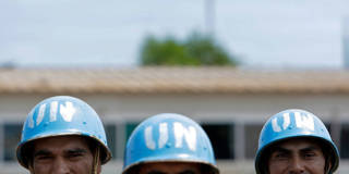 Three UN workers in Sudan, Africa.