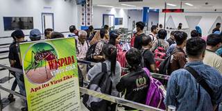 Indonesia airport zika banner