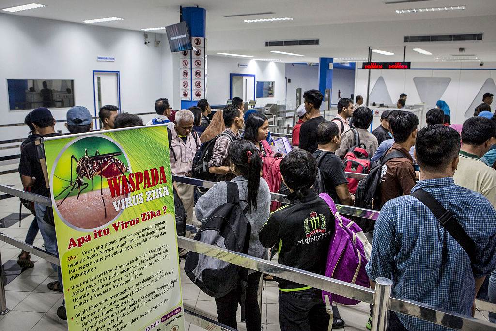 Indonesia airport zika banner