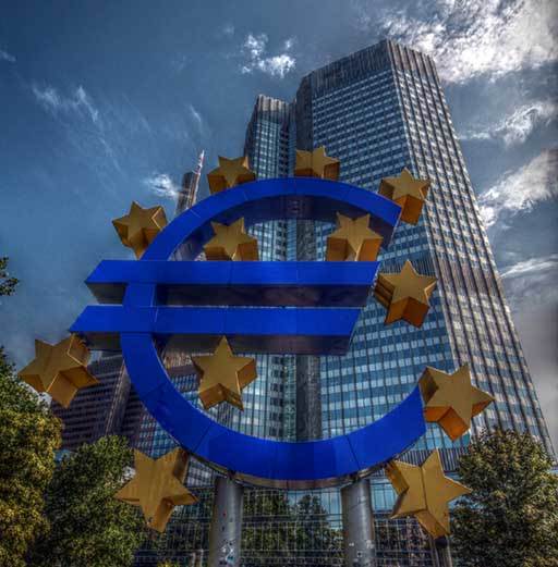 Euro sign ECB Frankfurt