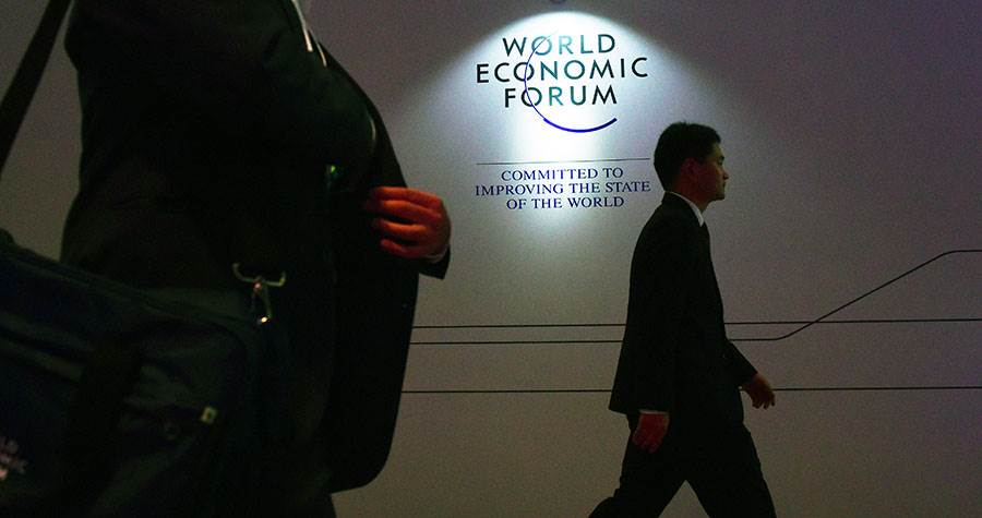 Banner at World Economic Forum in Asia
