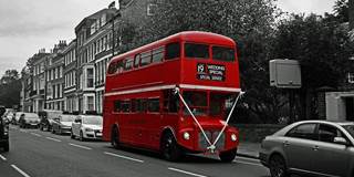 Double-decker bus in London, Great Britain