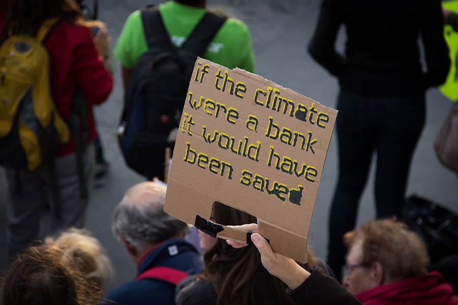 Climate change protest