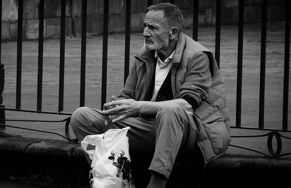 depressed man