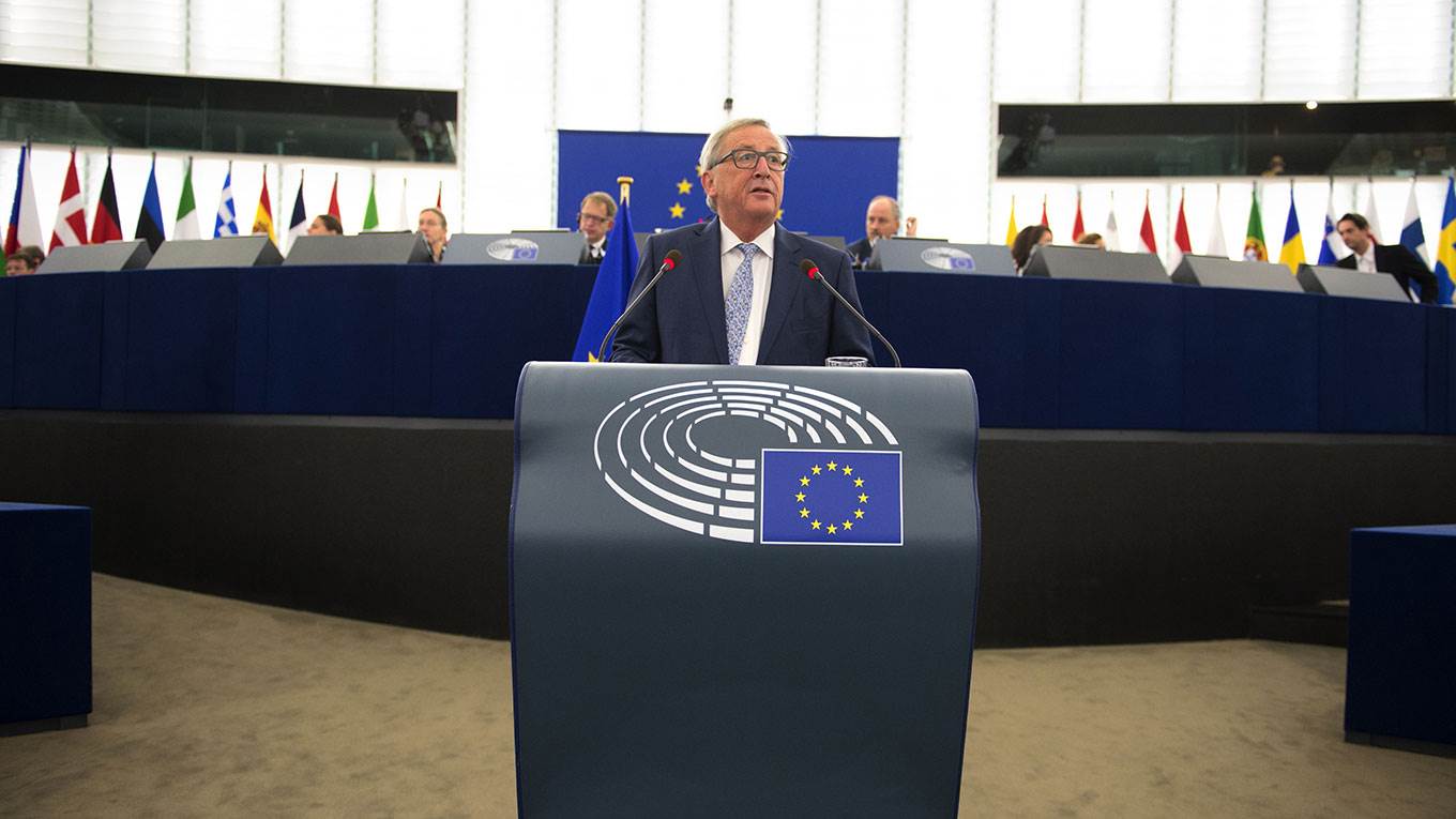 Jean-Claude Juncker delivers his State of the Union speech at the European Parliament