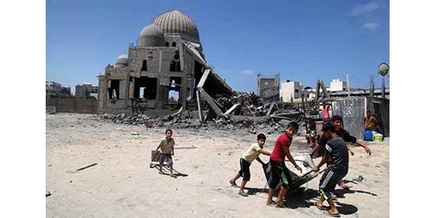 Destroyed Mosque Gaza City