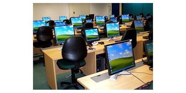 Computer lab windows