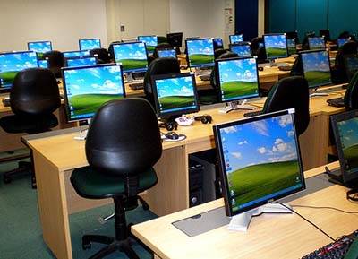 Computer lab windows