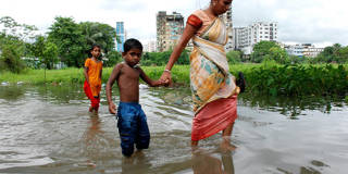 Flood water in Sylhet City