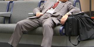 businessman sleeping