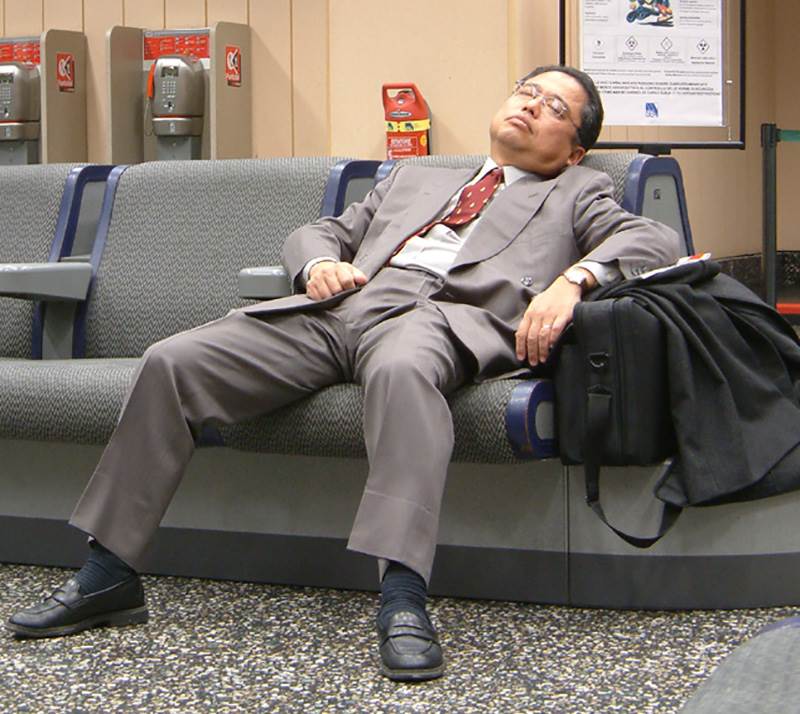businessman sleeping