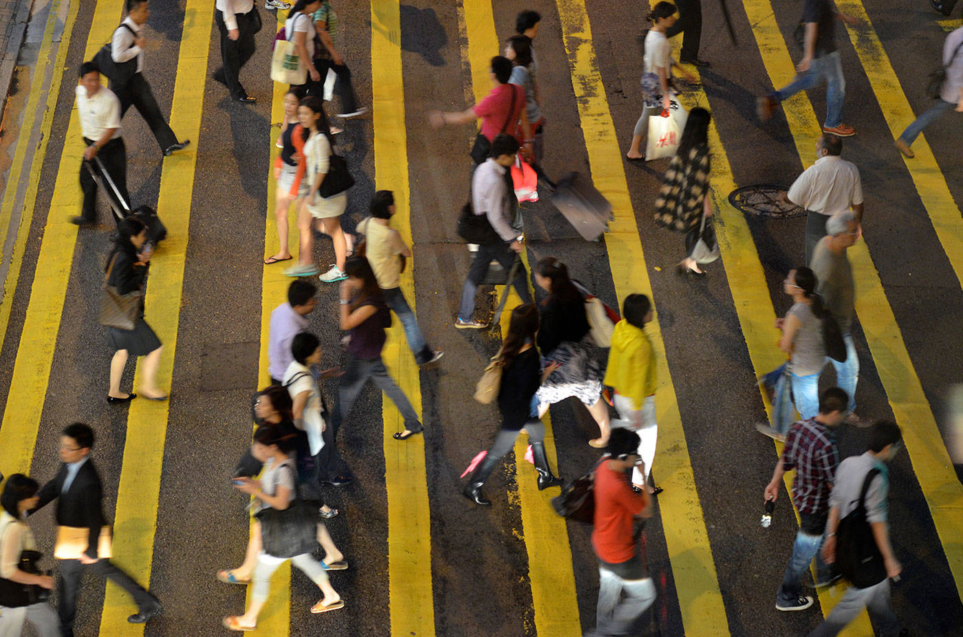 crowd china street