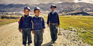 School Children Himalayas