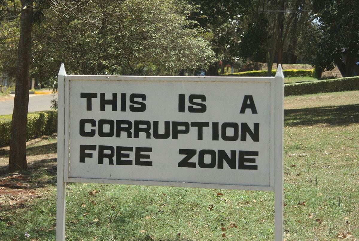 Corruption sign government politics