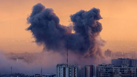 Ataque con misiles en una ciudad iraní.
