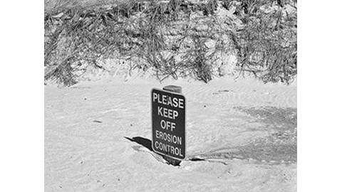 Erosion control sign